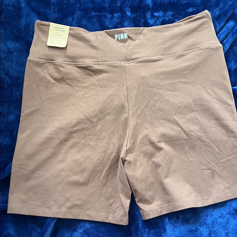 PINK Victoria's Secret Brown High-Rise Bike Shorts